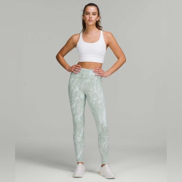 Lululemon Swift Speed High-Rise Tight 28" Chevron Silver Blue White, Size 2 - Picture 2 of 12